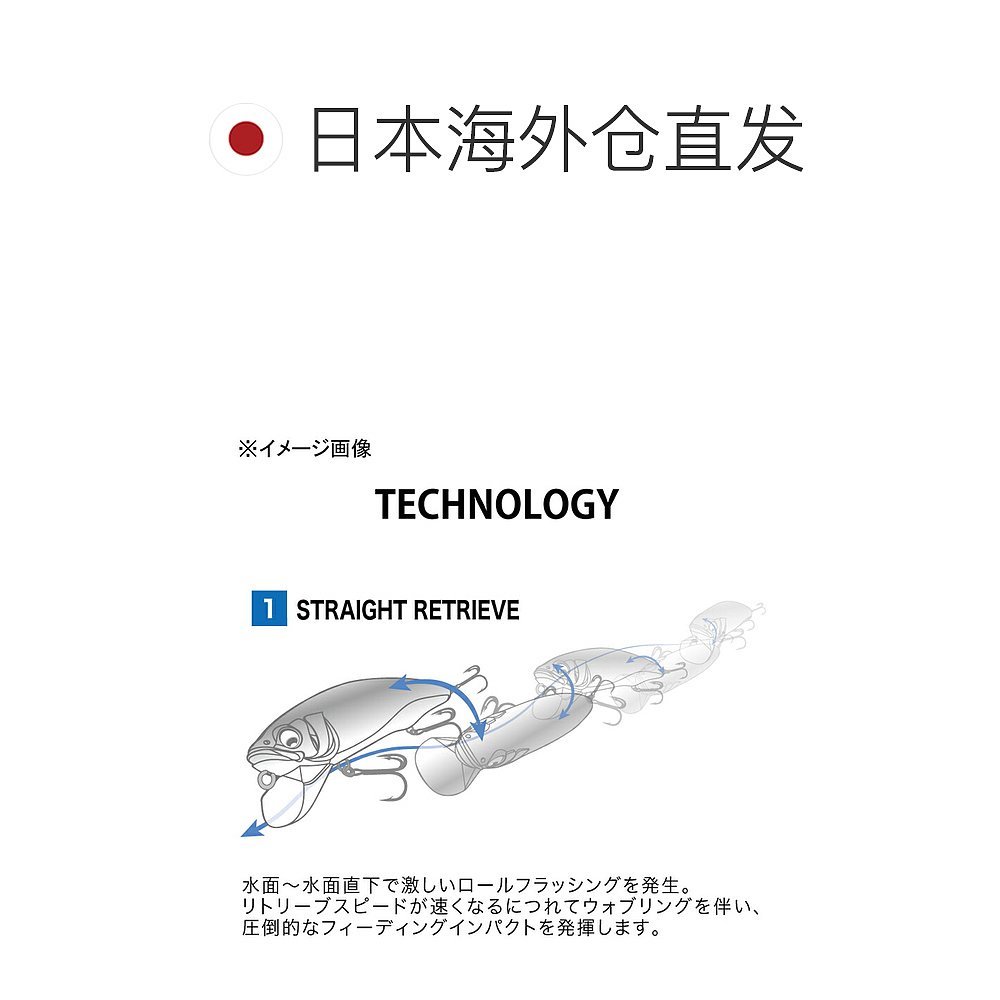 日本直邮Megabass SAZANKA F 140mm HT 闪光槌 - 图1