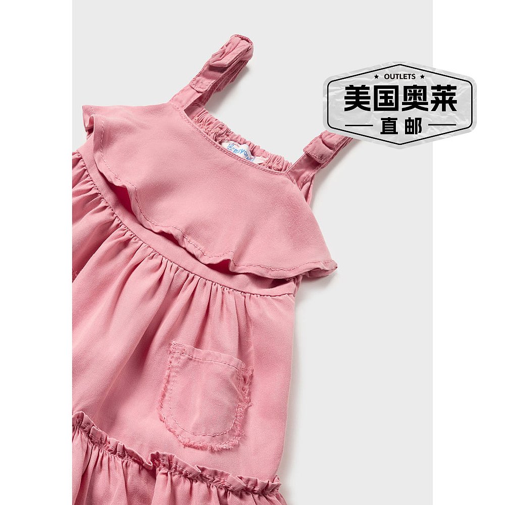 mayoralPink Ruffle Overlay Dress - pink 【美国奥莱】直发 - 图0