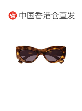 香港直邮GUCCI 女士眼镜 GG1843S003 CO 棕色古驰 太阳镜猫眼框