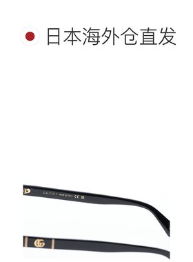 日本直邮GUCCI 太阳镜男女亚洲版型防紫外线黑色 GG0638SK-002
