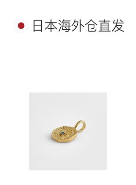 日本直邮日潮 agete 阿卡朵WEB限定9月生辰石金蓝宝石坠饰单只
