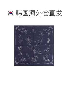Engineered Garments 印花头巾 A - 海军蓝 - 动物图案 (25S1H036