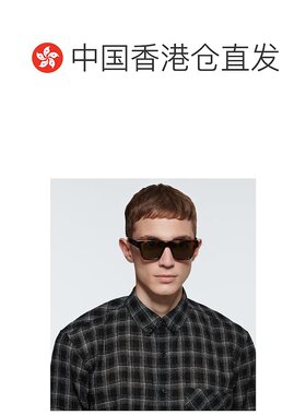 1h可退 香港直邮潮奢 Saint Laurent 圣罗兰 男士 方形框醋纤太阳