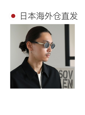 日本直邮PRADA SPR 65Z 男士椭圆形金属框太阳镜全框紧身品牌标志