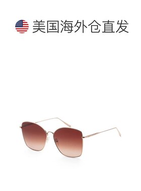 自营 Longchamp女式60mm玫瑰金太阳镜-玫瑰金 美国奥莱直发