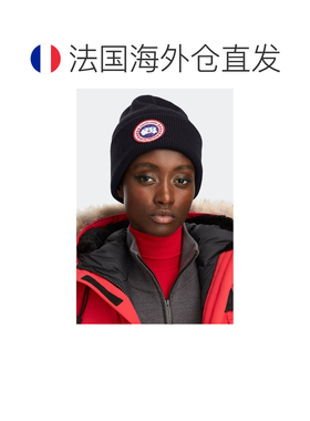 自营欧洲直邮Canada Goose加拿大鹅 男女同款黑色美利奴羊毛针织