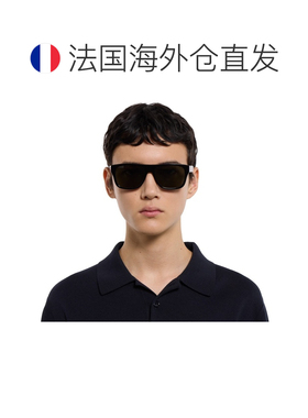 自营欧洲直邮GUCCI古驰 女士黑色醋酸纤维方形太阳镜