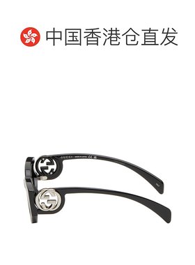 1h可退 香港直邮潮奢 Gucci 古驰 女士 黑色 Cat-Eye Frame 太阳