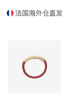 自营欧洲直邮Burberry/博柏利 男士金色/红色黄铜手链新款配饰