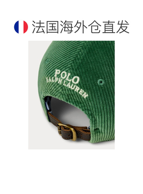 自营欧洲直邮Ralph Lauren拉夫劳伦 男士草原绿色棉质灯芯绒棒球