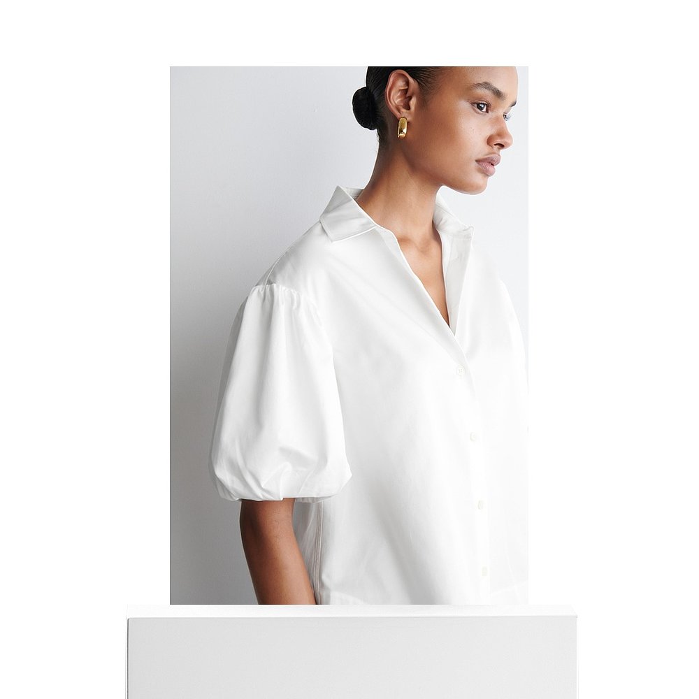 自营欧洲直邮COS 女士纯棉泡泡袖衬衫女装 - 图3