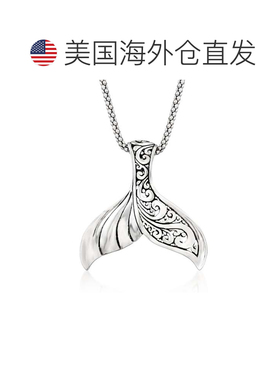 自营Ross-Simons Sterling Silver Bali-Style Whale Tail Pendan