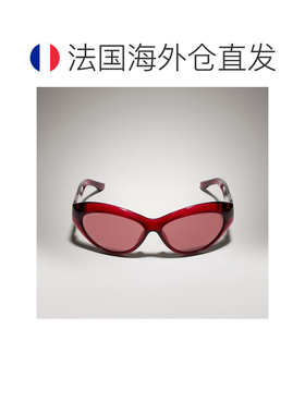 自营欧洲直邮GUCCI古驰 女士红色猫眼框太阳镜