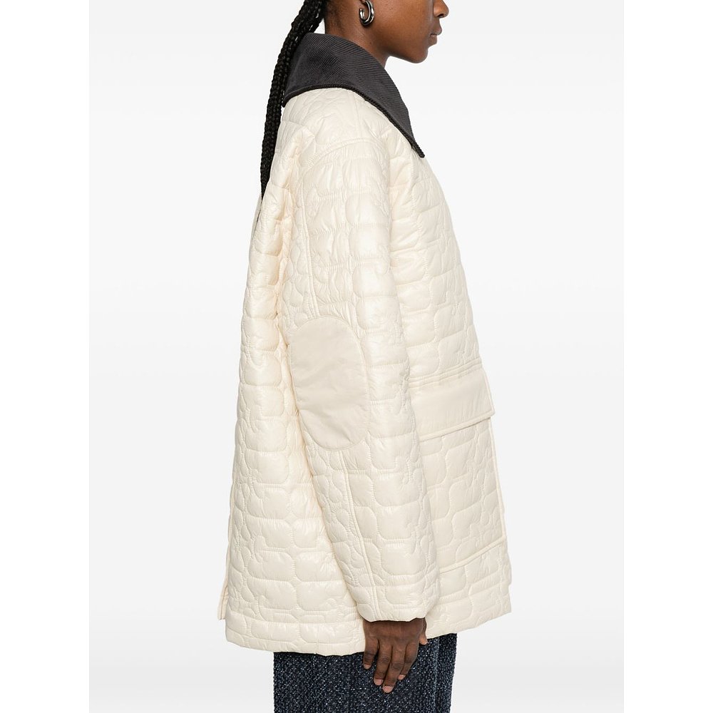 GANNI 女士外套 A1010078265 SS2026 白色 Ganni Quilted Jacket - 图2