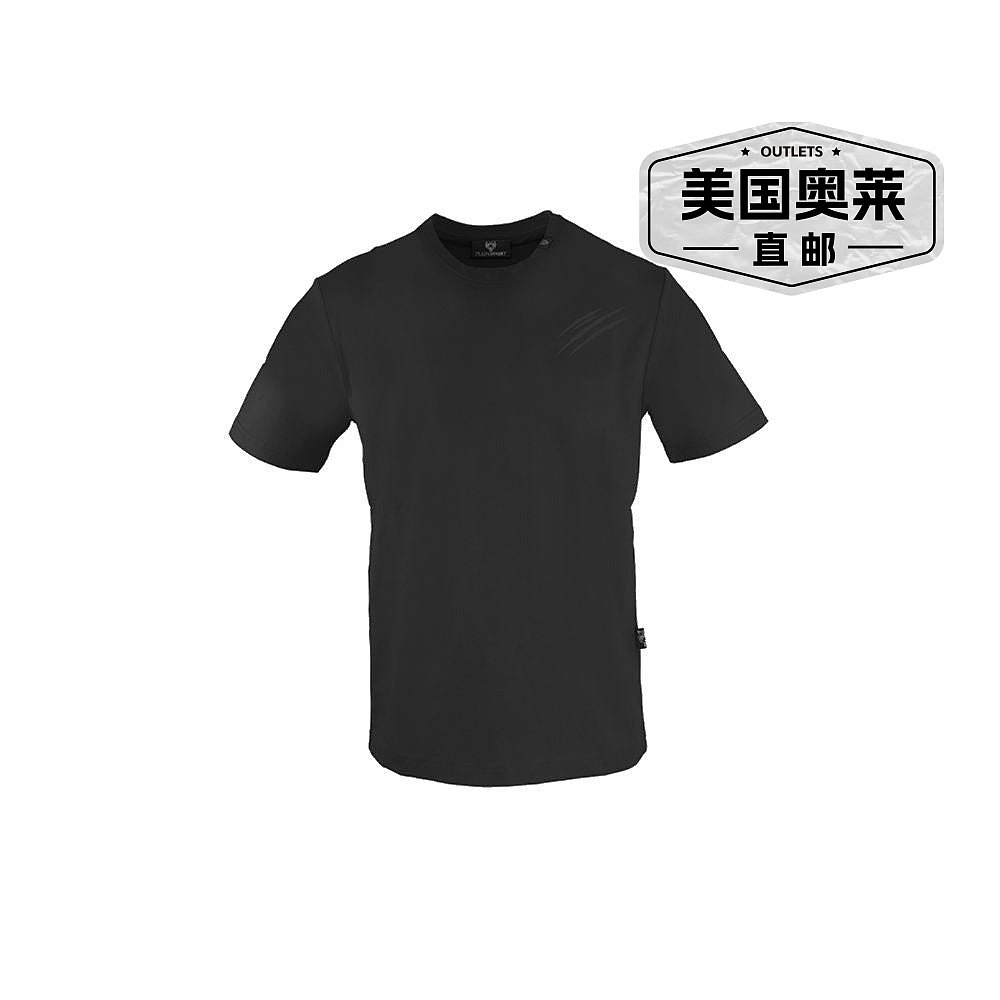 plein sportPlein运动棉质男式 T恤-黑色【美国奥莱】直发-图0