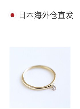 1h可退 日本直邮cui-cui 0.05ct 单颗钻石戒指 K10YG 黄金 754755