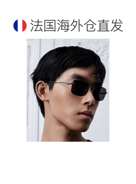 自营欧洲直邮Dior迪奥 lackSuit男士灰色金属方形太阳镜