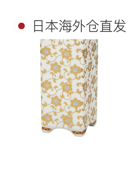 日本直邮九谷烧7英寸单支花瓶白色铁线莲图案适合作为乔迁 开业