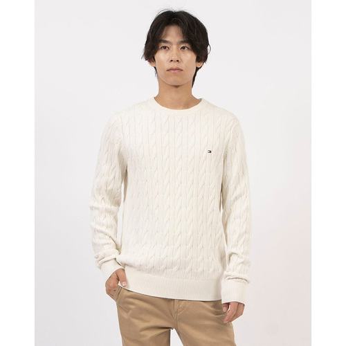 日本直邮TOMMY HILFIGER 经典缆绳圆领毛衣 [TO3203EM011438]上衣 - 图2