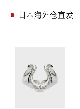 日本直邮NOJESS 女装 银色马蹄造型戒指 宽版U型设计 显瘦个性指