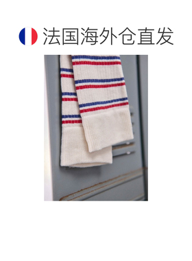 欧洲直邮自营Sezane Edouard男士米白色/蓝色/红色有机棉条纹袜子