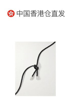 1h可退 香港直邮潮奢 KHAITE 女士 荷花中号编织皮革镀银项链 101