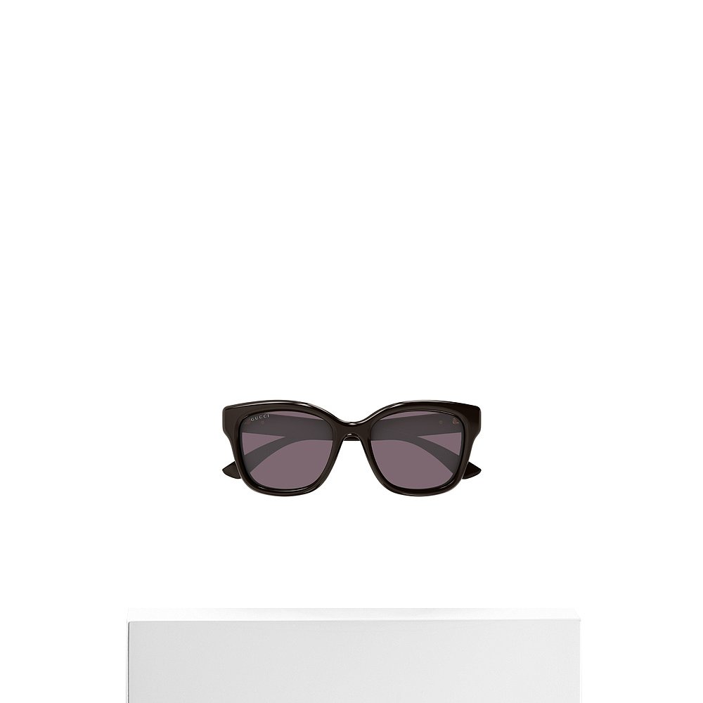 1h可退 GUCCI 女士太阳镜 GG1830SK004 SS2025 黑色 几何框太阳镜 - 图3