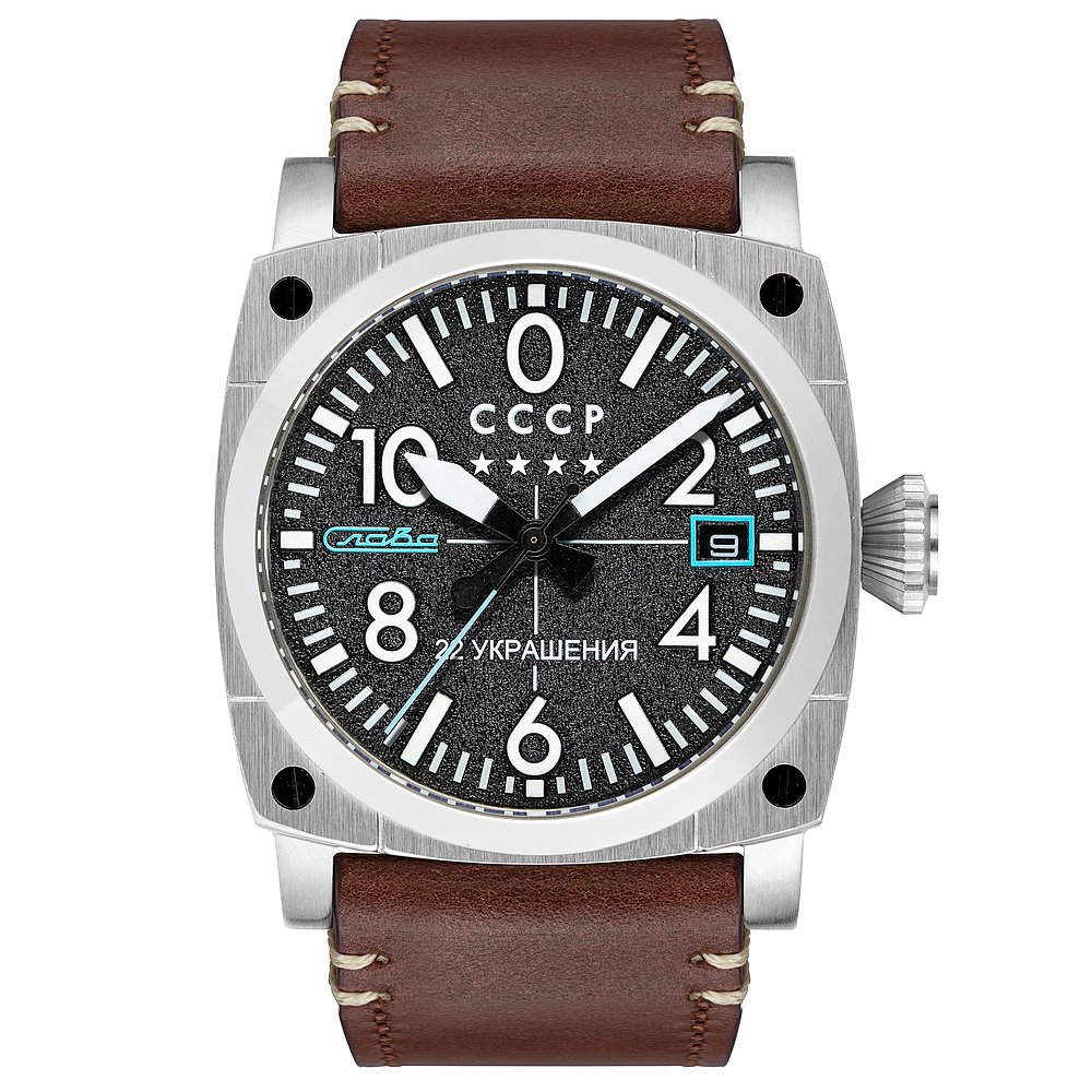 CCCP Men's Aviation Gurevich 40mm Automatic Watch- brown【-图2