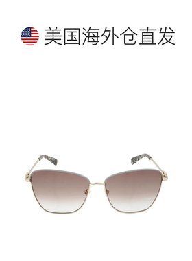 自营Longchamp Brown Gradient Square Ladies Sunglasses LO153S