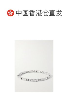 1h可退 香港直邮Saint Laurent 圣罗兰 男士 水晶装饰镀银手链 83