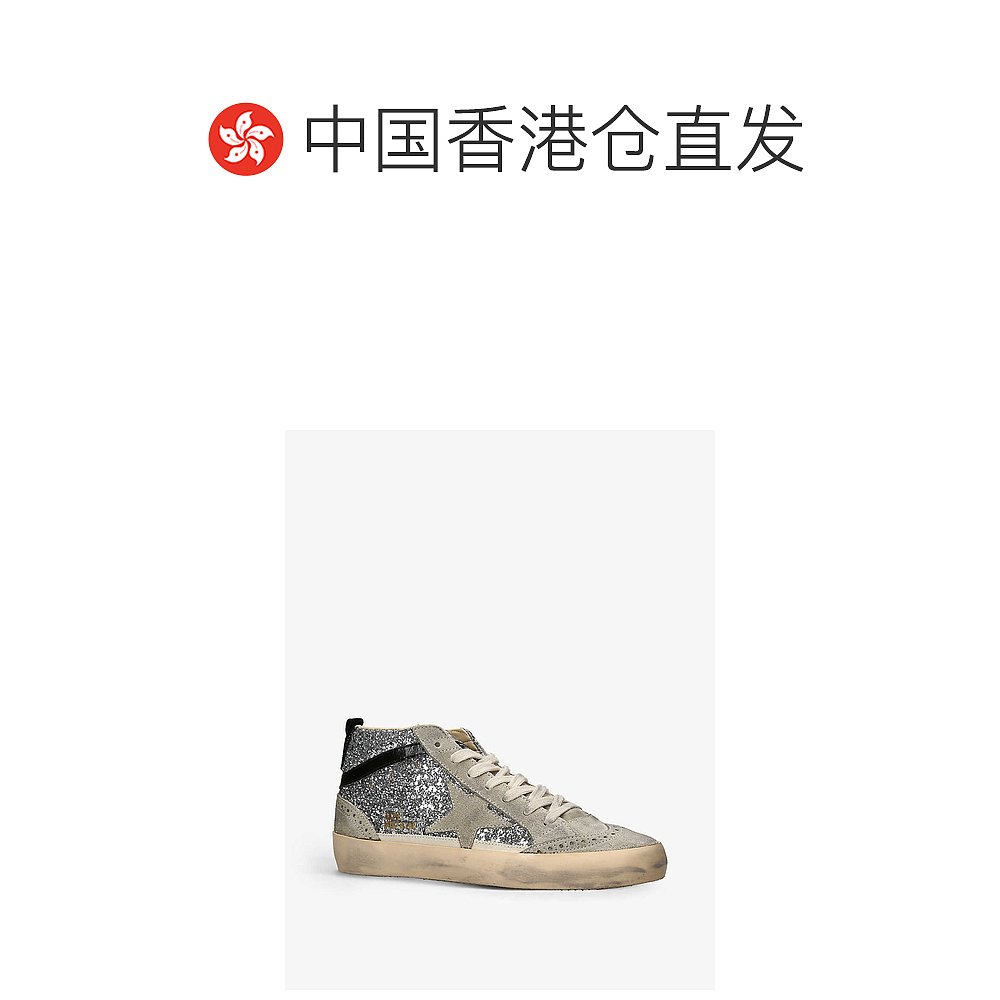 香港直邮潮奢 GOLDEN GOOSE 女士Mid Star 70211 亮片装饰绒面革 - 图1