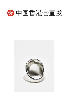 1h可退 香港直邮潮奢 ASOS 女士 设计抽象光滑色调戒指(银色)配饰