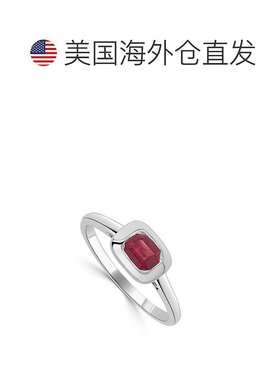 自营 sabrina14k 金 & 红宝石戒指 白色玫瑰珠宝 美国奥莱直
