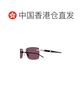 香港直邮MONTBLANC 男士太阳镜 MB0344S002 SS2025 紫色 徽标太阳