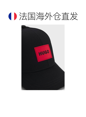 自营欧洲直邮HUGO BOSS雨果博斯 男孩黑色棉质徽标棒球帽