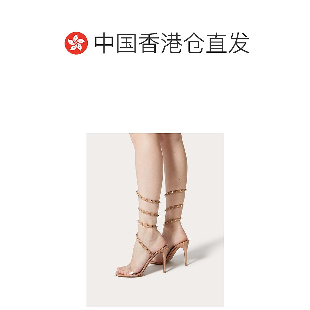 香港直邮VALENTINO 女士凉鞋 2W2S0GJ4ILAV6L SS2024 花色 铆钉高 - 图1