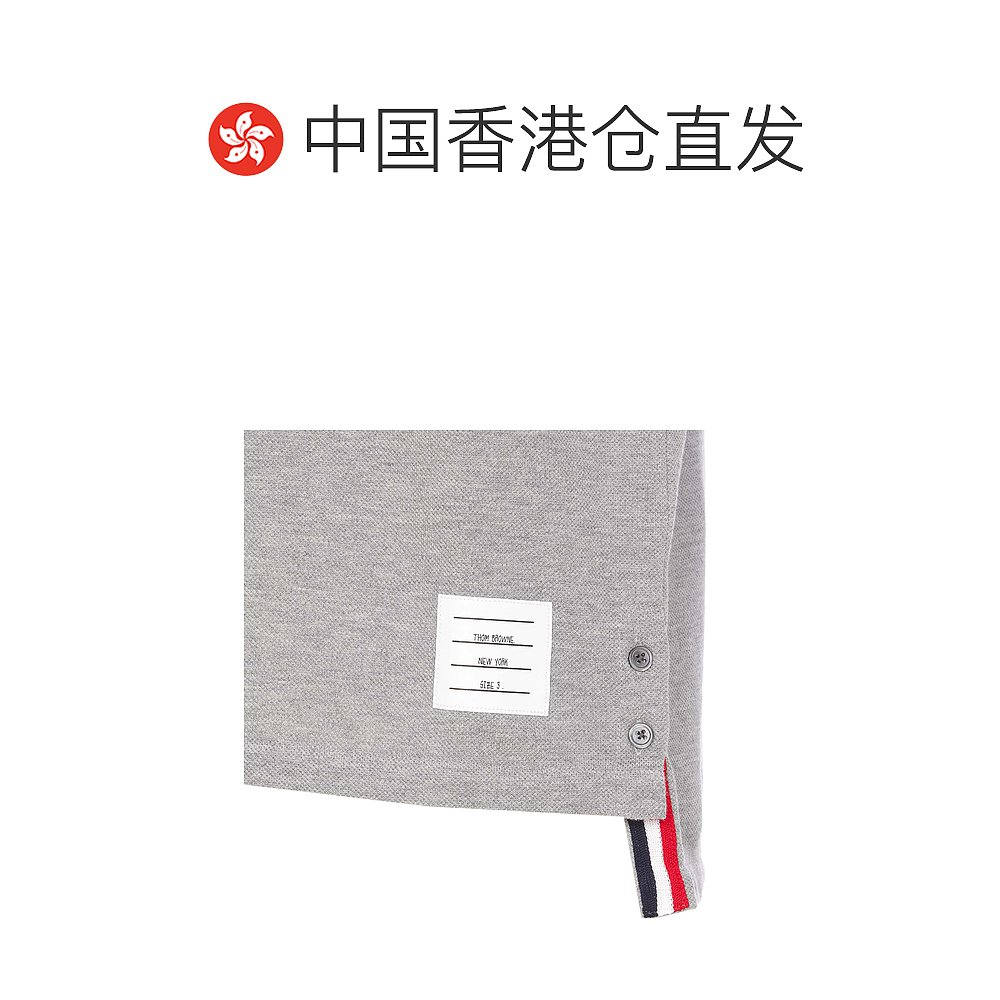 香港直邮THOM BROWNE 男士T恤 MJS056A00050055 SS2025 浅灰色 - 图1