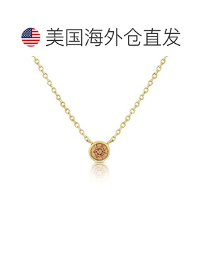 自营sabrina14K Yellow Gold Citrine Bezel Necklace - yellow g
