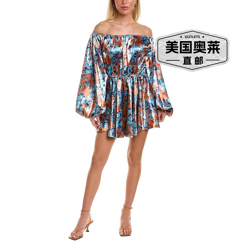 caroline constasCharli Dress In Rust Summer Flora - 锈色夏季 - 图0