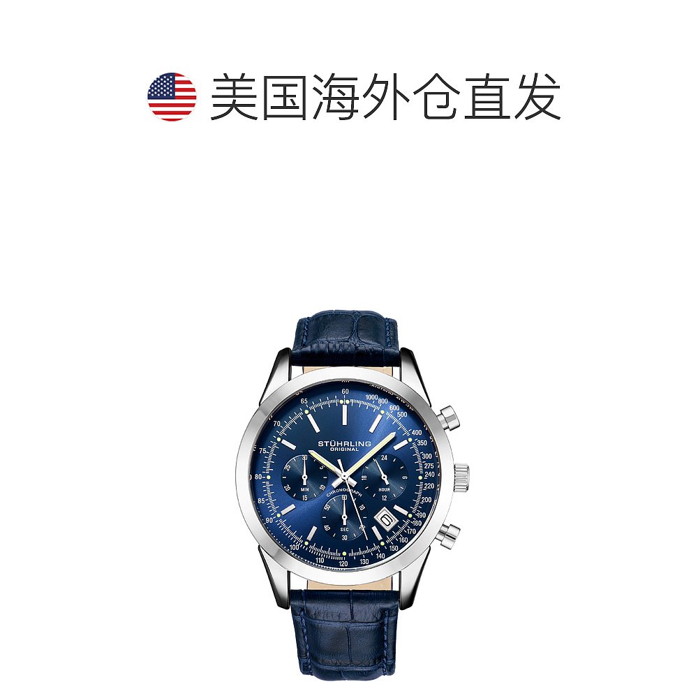 stuhrling originalRialto 3975L Quartz 44mm Chronograph - 银/ - 图1