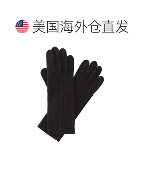 美国直邮自营Portolano女士羊绒手套-黑色 美国奥莱直发