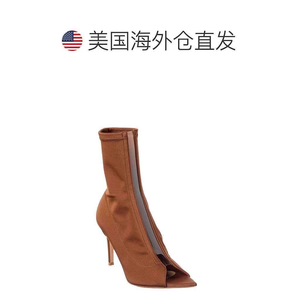 自营Gianvito Rossi Hiroko 85 Lycra & Vinyl Boot - brown 美国 - 图1