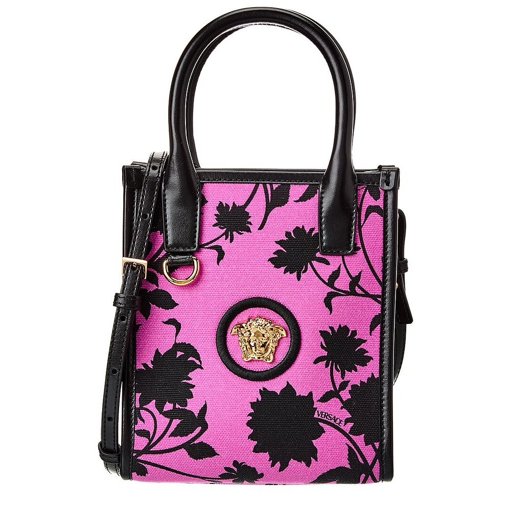 Versace La Medusa Mini Canvas & Leather Tote - pink 【美国奥 - 图2