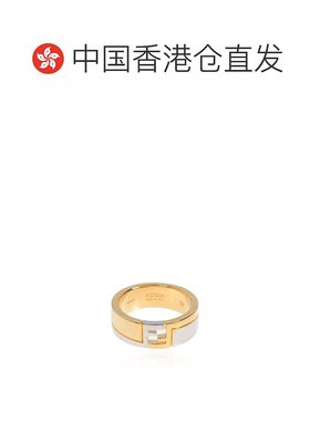 香港直邮FENDI 男士戒指 7AJ975B08F0F0N CO 金色 Ring with logo
