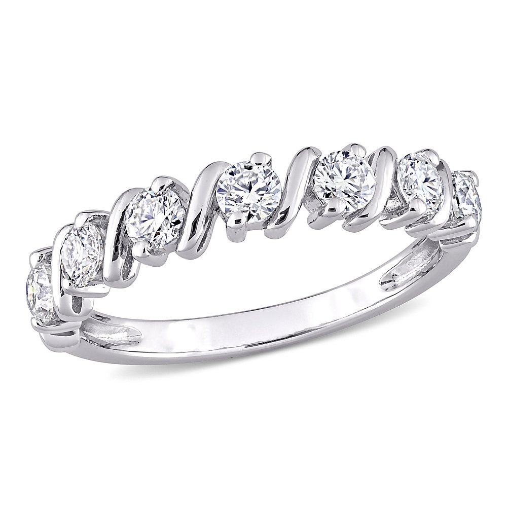 Mimi & Max 3/4 克拉 DEW 创建的 925 银莫桑石戒指 - 白色 【美 - 图2