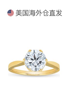 自营 pompeii31 1/2 克拉单石钻石微爪订婚戒指 14k 黄金 - 14k