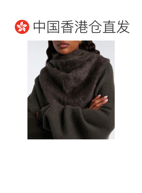 香港直邮LISA YANG 女士 磨毛羊绒围巾 brown棕色【付后1h可退】