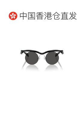 香港直邮PRADA 男士眼镜 PRA18S1AB5S0 AW2025 黑色 圆框太阳镜