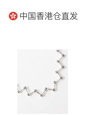 1h可退 香港直邮潮奢 ASOS 男士 设计人字纹项链(银色) metal金属