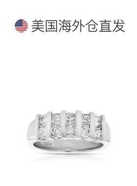 自营 vir jewels3/4 克拉总钻石结婚戒指铂金 - 白色 美国奥莱直